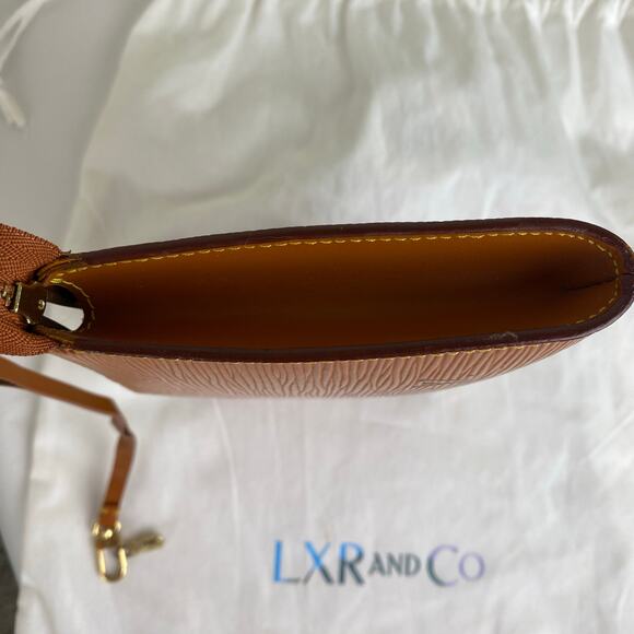Repair Required: Louis Vuitton EPI Pochette Cognac Brown Shoulder Bag Clutch - Picture 12 of 14